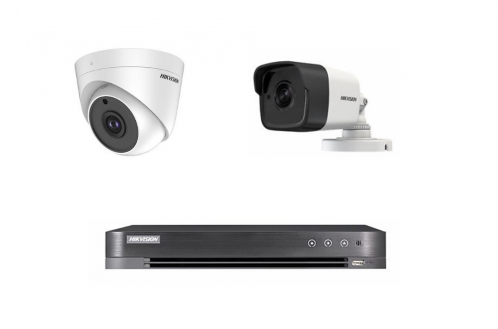 🎥 باندل كاميرات مراقبة 5 ميجابكسل مع جهاز تسجيل 4 قنوات من Hikvision