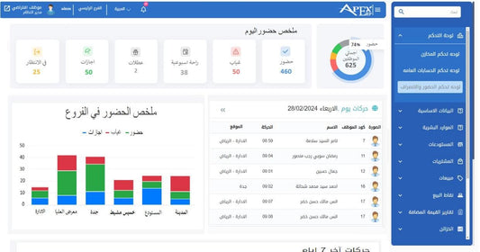 🔍 برنامج حضور وانصراف APEX TIME WEB – تابع موظفيك من أي مكان