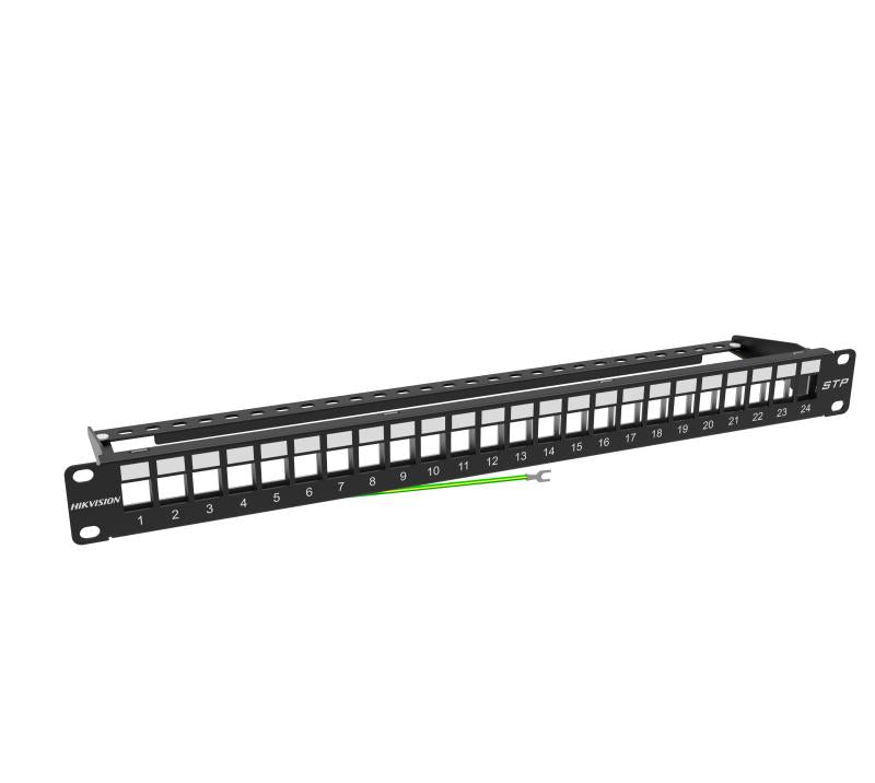 باتش بانل 24 منفذ محمي فارغ (بدون كيستون) 1U هيك فيجن DS-1CP0P24-1U - MadinaTaif