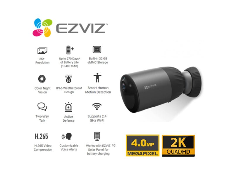 كاميرا مراقبة بالبطارية تدوم حتى 210 يوم EZVIZ BC1C - MadinahTaif Store