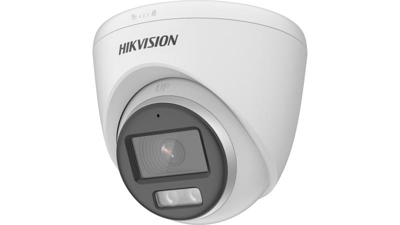 كاميرا مراقبة Turbo HD بدقة 3K (5MP) Turret ملونة ColorVu مع ميكروفون هيك فيجن DS-2CE72KF0T-FS - MadinaTaif