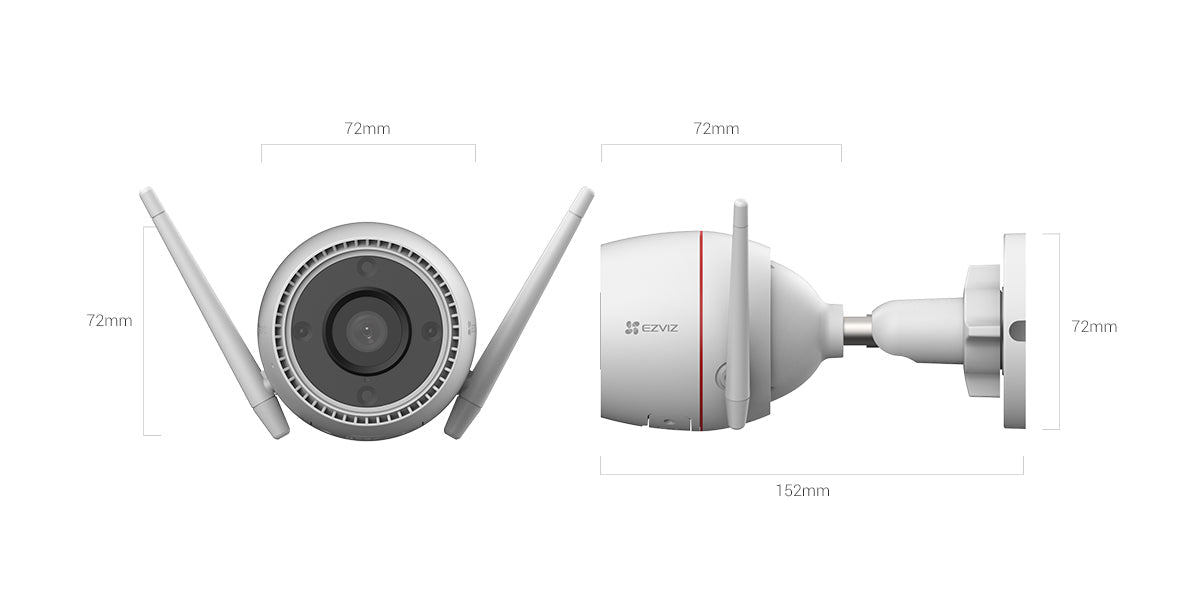 كاميرا واي فاي خارجية ثابتة بدقة 3 ميجابكسل ايزفيز CS-C3TN (3MP) - MadinaTaif