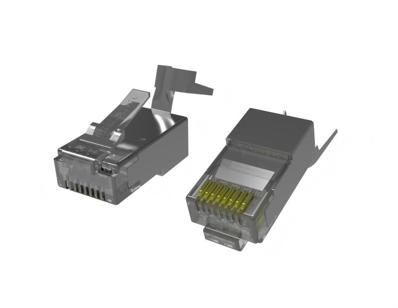 موصلات RJ45 Cat6A معدنية مُحمية - عبوة 50 قطعة هيك فيجن DS-1M6APB/50PCS - MadinaTaif