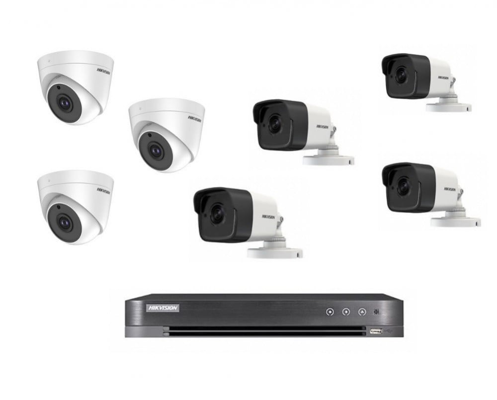 7 8-megap cameras, internal or external, according to your choice + 8-channel recording device (4K)