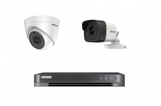 🎥 باندل كاميرات مراقبة 5 ميجابكسل مع جهاز تسجيل 4 قنوات من Hikvision