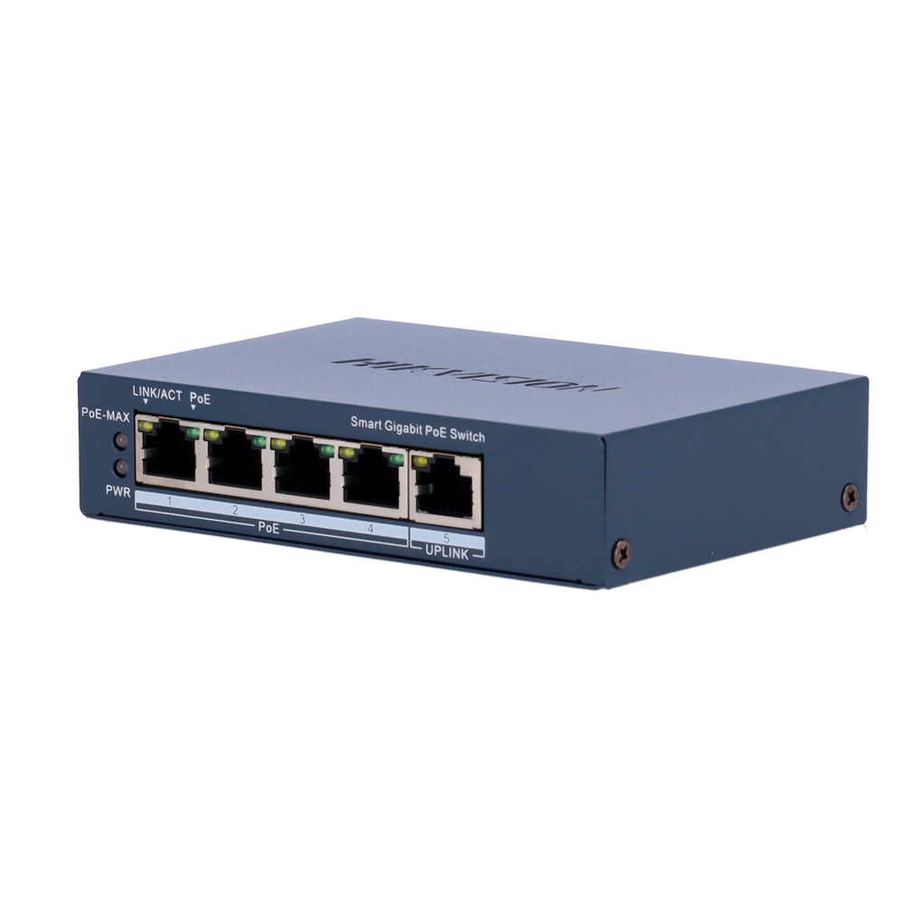 سويتش شبكة Hikvision DS-3E1505P-EI 4 منافذ PoE