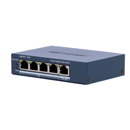 سويتش شبكة Hikvision DS-3E1505P-EI 4 منافذ PoE