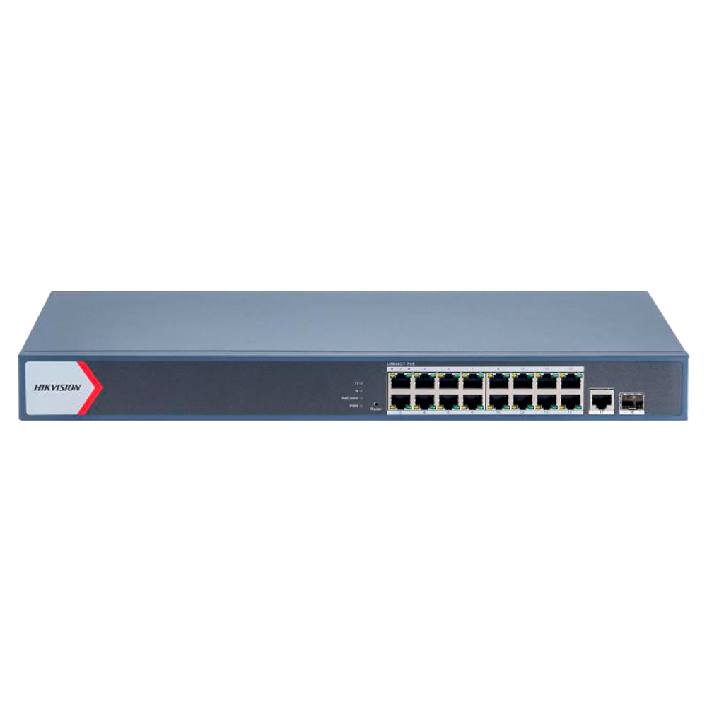 سويتش شبكة Hikvision DS-3E1518P-EI 16 منفذ PoE