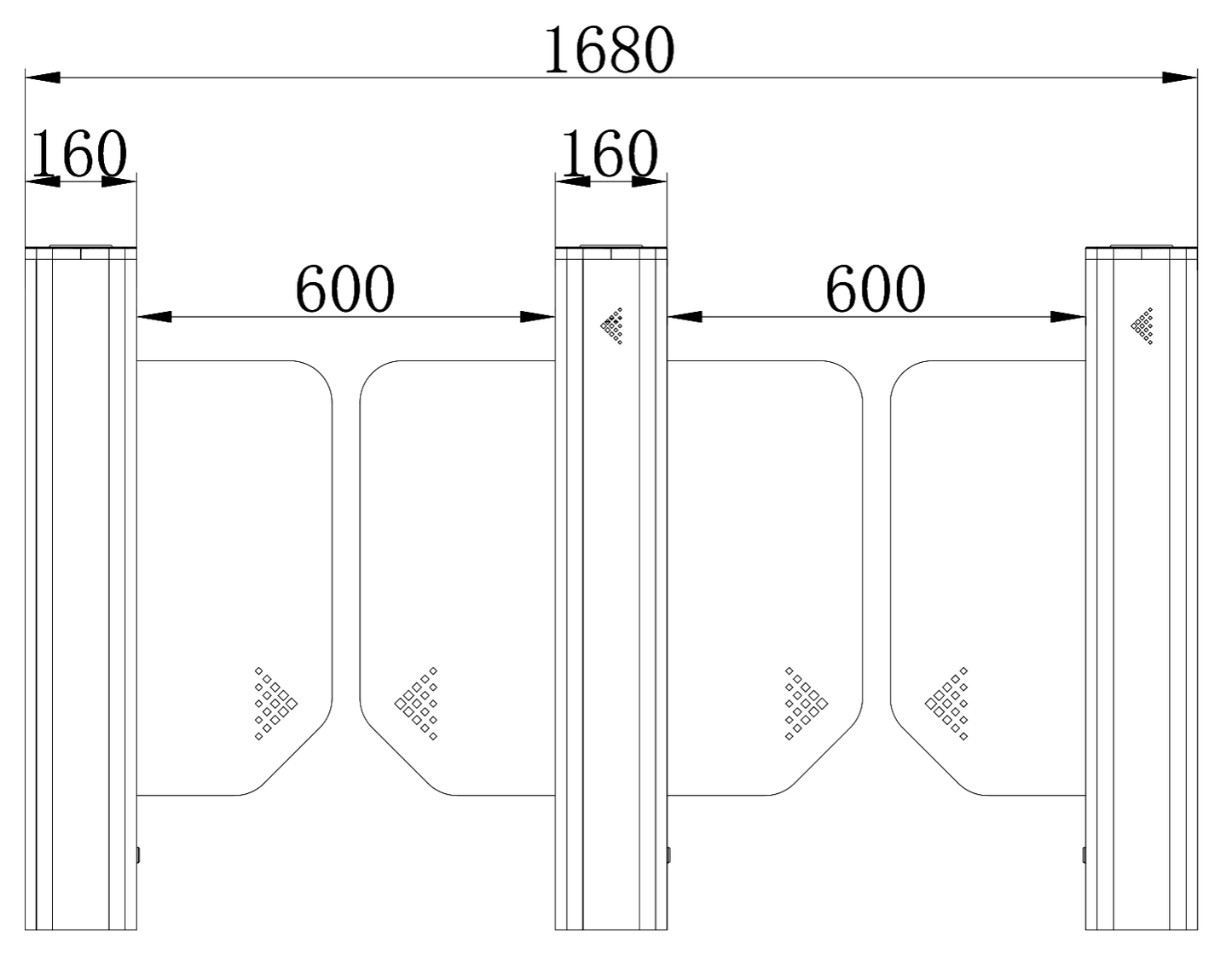 بوابة مرور الأفراد الإلكترونية الذكية سوينج (Speed Gate) موديل TA-317