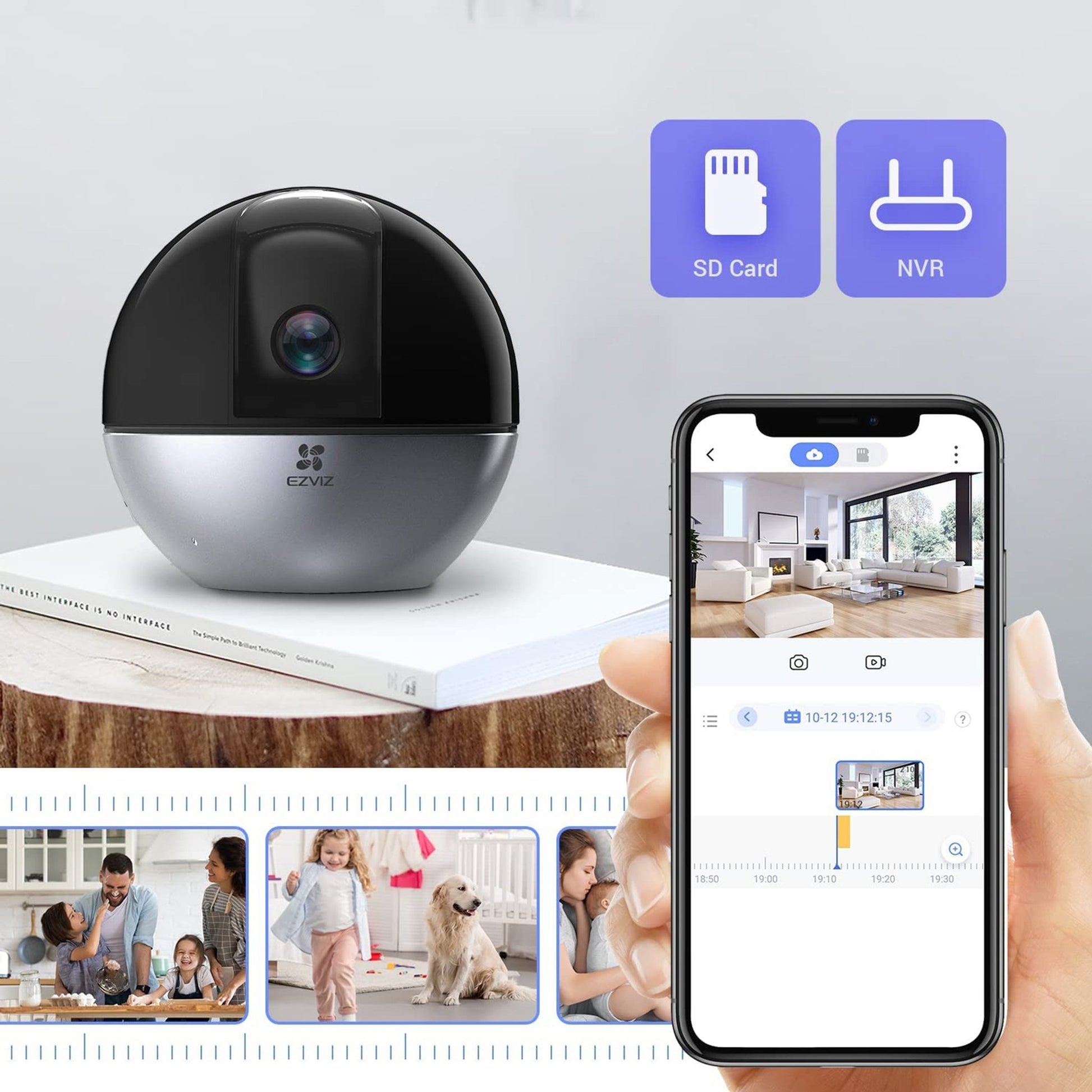 عرض 2 كاميرا مراقبة وايرلس EZVIZ C6W بدقة 4 ميجا - MadinahTaif Store
