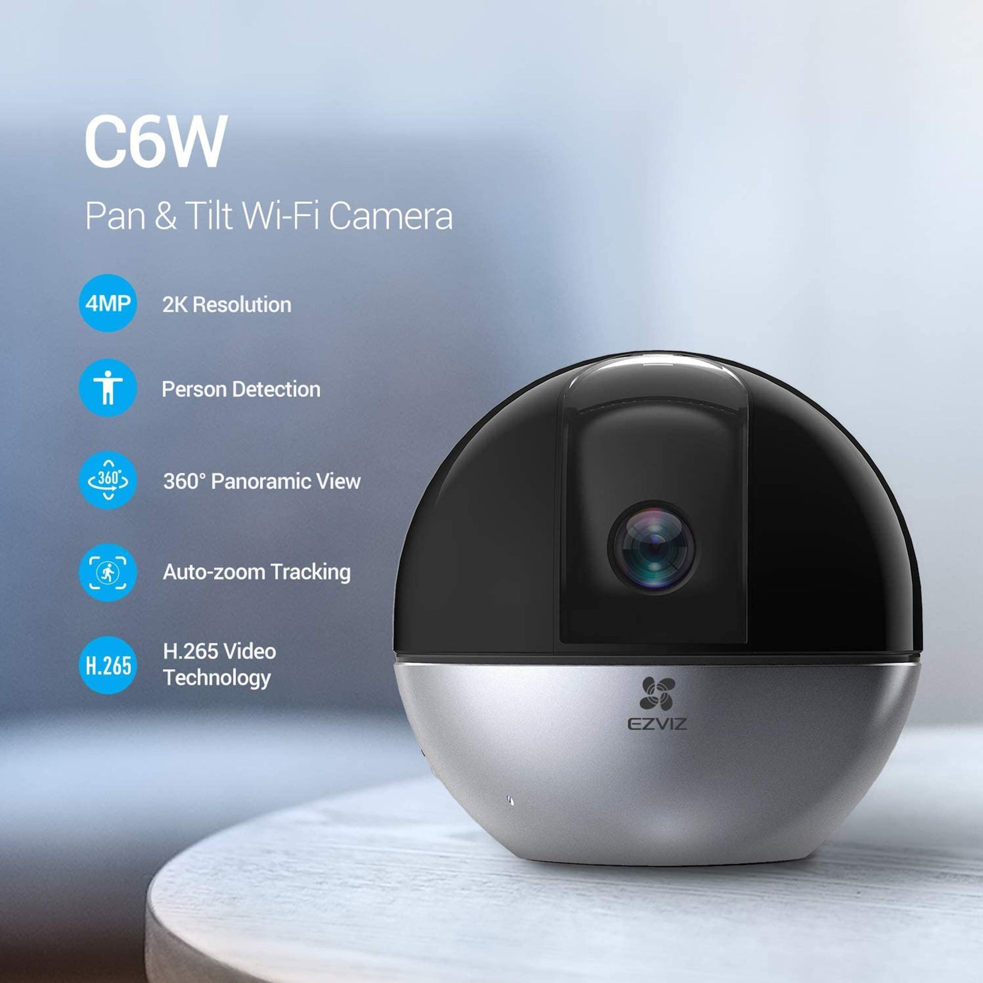عرض 2 كاميرا مراقبة وايرلس EZVIZ C6W بدقة 4 ميجا - MadinahTaif Store