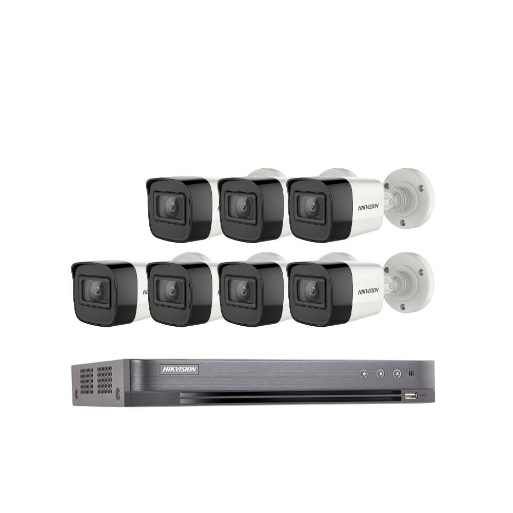 🎥 باقة المراقبة الاحترافية من Hikvision – 7 كاميرات IP بدقة 6 ميجابكسل + جهاز تسجيل شبكي 8 قنوات 4K - MadinahTaif Store