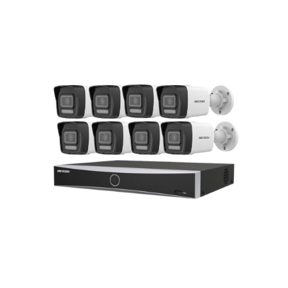 🎥 باقة المراقبة الاحترافية من Hikvision – 8 كاميرات IP بدقة 6 ميجابكسل + جهاز تسجيل شبكي 8 قنوات 4K - MadinahTaif Store
