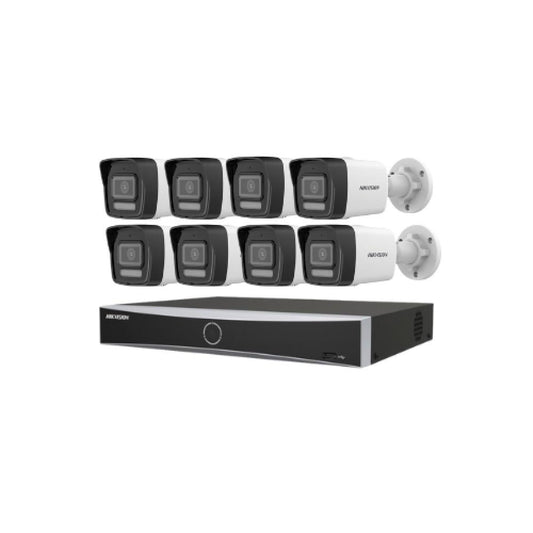 🎥 باقة المراقبة الاحترافية من Hikvision – 8 كاميرات IP بدقة 6 ميجابكسل + جهاز تسجيل شبكي 8 قنوات 4K - MadinahTaif Store