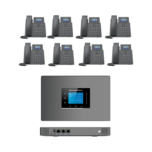 باقة سنترال جراند ستريم مع 8 هواتف لاسلكية واي فاي داخلية | Grandstream IP PBX Bundle - MadinahTaif Store