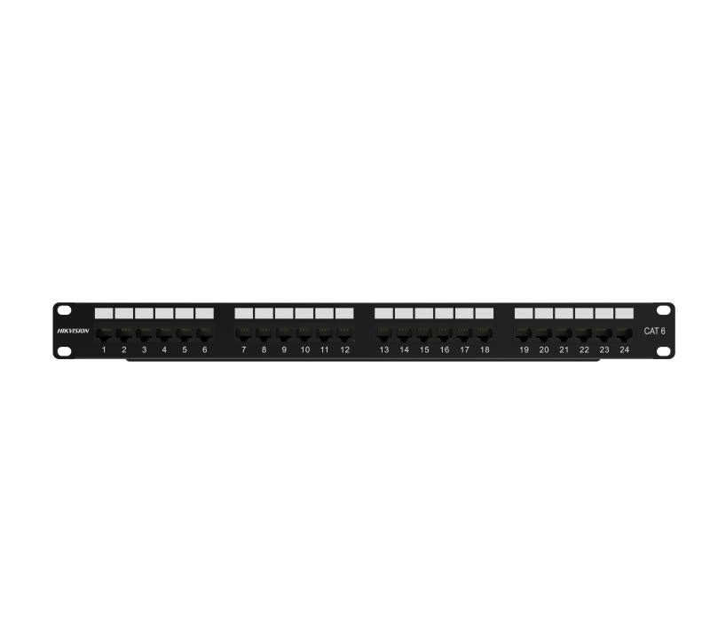 باتش بانل Cat6 غير محمي 24 منفذ 1U هيك فيجن DS-1CP6U24-1U - MadinaTaif