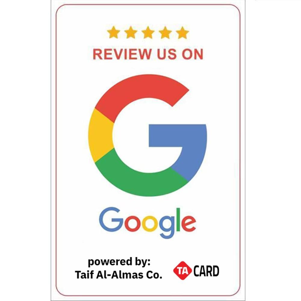 بطاقة تقييم جوجل ماب الذكية بتقنية NFC - MadinahTaif Store