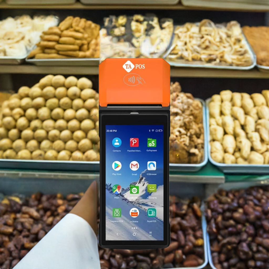 جهاز كاشير محمول TA - 40 | إصدار فواتير سريع وسهل بنظام Android 13 - MadinahTaif Store