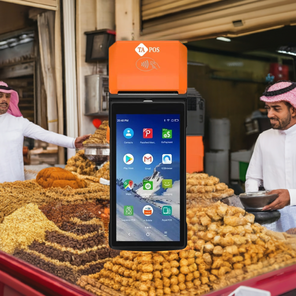 جهاز كاشير محمول TA - 40 | إصدار فواتير سريع وسهل بنظام Android 13 - MadinahTaif Store