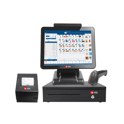 جهاز كاشير شاشة لمس كور اي 5+درج+طابعة+قارئ باركود+البرنامج - MadinahTaif Store