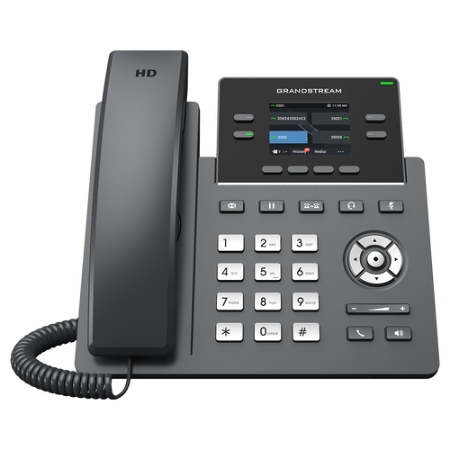 هاتف IP احترافي 4 حسابات SIP مع منافذ جيجابت وPoE جراند ستريم GRP2612G - MadinaTaif