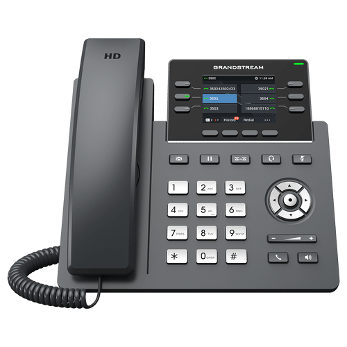 هاتف IP احترافي 6 خطوط بشاشة ملونة ومنافذ جيجابت جراند ستريم GRP2613 - MadinaTaif