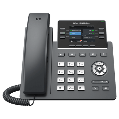 هاتف IP احترافي 6 خطوط بشاشة ملونة ومنافذ جيجابت جراند ستريم GRP2613 - MadinaTaif