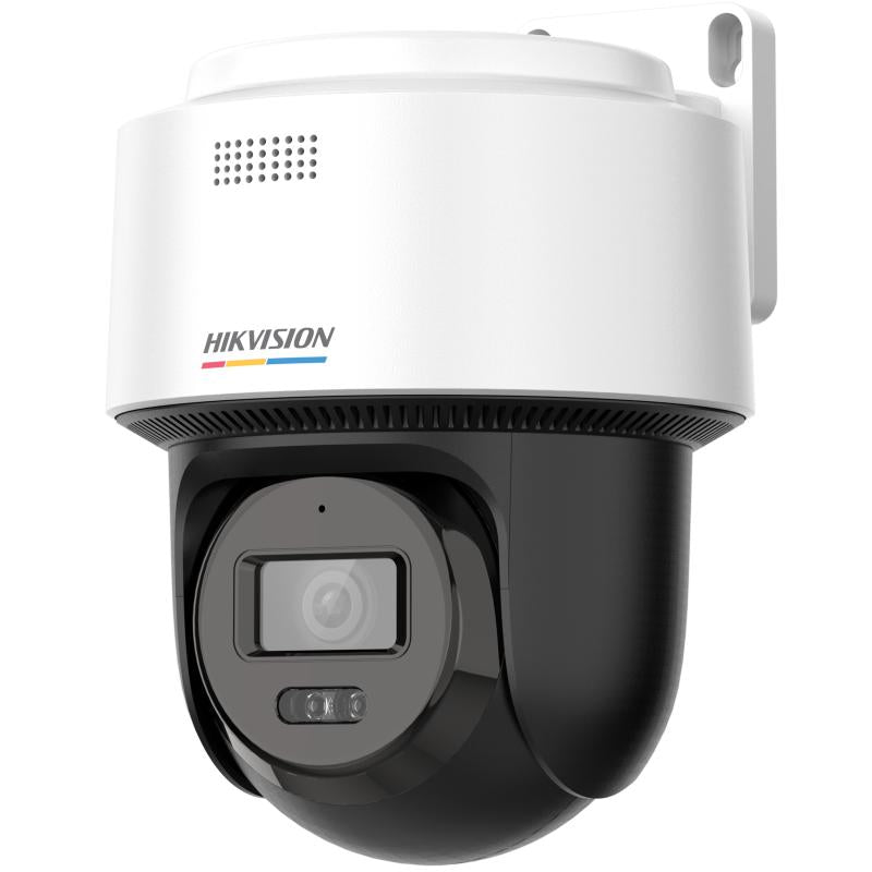 كاميرا مراقبة Turbo HD بدقة 2MP (1080p) PT Turret ملونة ColorVu مع صوت ثنائي الاتجاه وردع Live Guard هيك فيجن DS-2CE60DF0T-PTLXTS - MadinaTaif