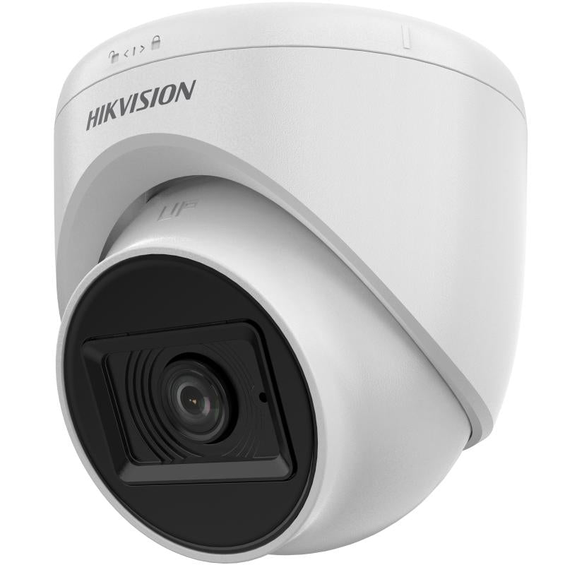 كاميرا مراقبة Turbo HD بدقة 2MP (1080p) Turret مع ميكروفون هيك فيجن DS-2CE76D0T-ITPFS - MadinaTaif