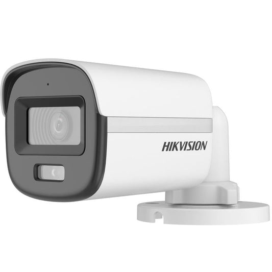 كاميرا مراقبة Turbo HD بدقة 3K (5MP) Bullet ملونة ColorVu مع ميكروفون هيك فيجن DS-2CE10KF0T-LFS - MadinaTaif