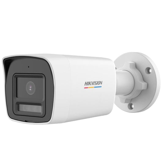 كاميرا مراقبة Turbo HD بدقة 3K (5MP) Bullet ملونة ColorVu مع ميكروفون هيك فيجن DS-2CE10KF3T-LS - MadinaTaif