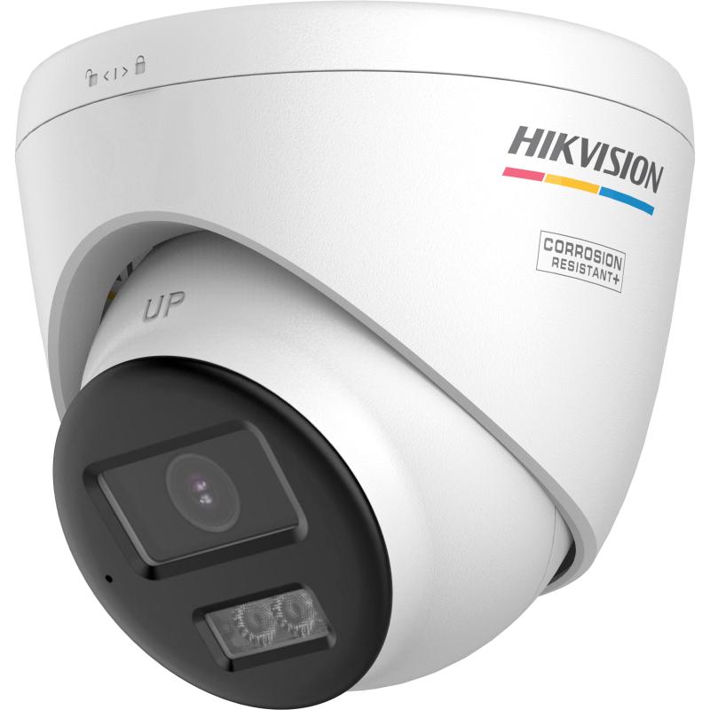كاميرا مراقبة Turbo HD بدقة 3K (5MP) Turret ملونة ColorVu مع ميكروفون هيك فيجن DS-2CE72KF3T-LSYE - MadinaTaif