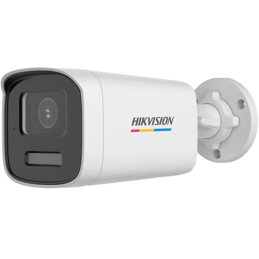 كاميرا مراقبة Turbo HD بدقة 8MP (4K) Bullet ملونة ColorVu مع ميكروفون هيك فيجن DS-2CE12UF3T-LS - MadinaTaif