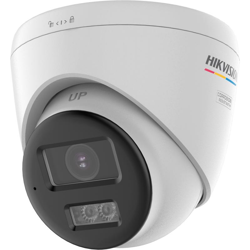 كاميرا مراقبة Turbo HD بدقة 8MP (4K) Turret ملونة ColorVu مع ميكروفون هيك فيجن DS-2CE72UF3T-LSYE - MadinaTaif