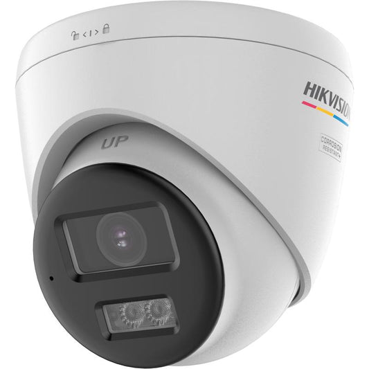 كاميرا مراقبة Turbo HD بدقة 8MP (4K) Turret ملونة ColorVu مع ميكروفون هيك فيجن DS-2CE72UF3T-LSYE - MadinaTaif