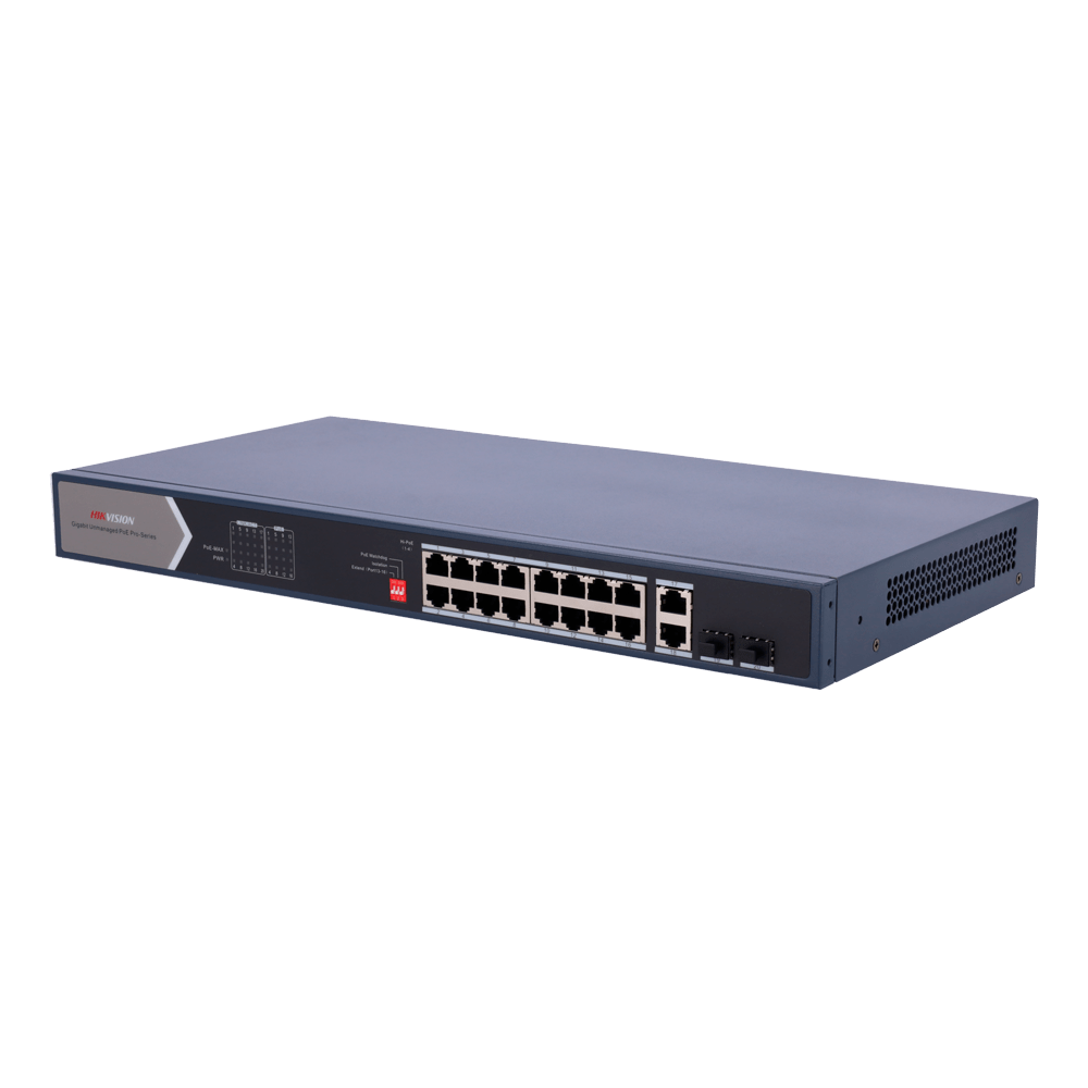 سويتش PoE هيك فيجن غير مُدار 16 منفذ Gigabit بقدرة 225 واط DS-3E0520HP-E - MadinaTaif