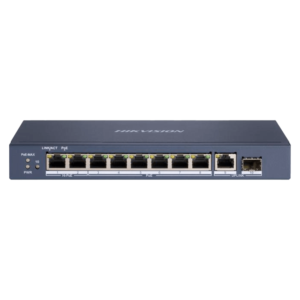 سويتش PoE هيك فيجن غير مُدار 8 منافذ Gigabit بقدرة 110 واط DS-3E0510HP-E - MadinaTaif