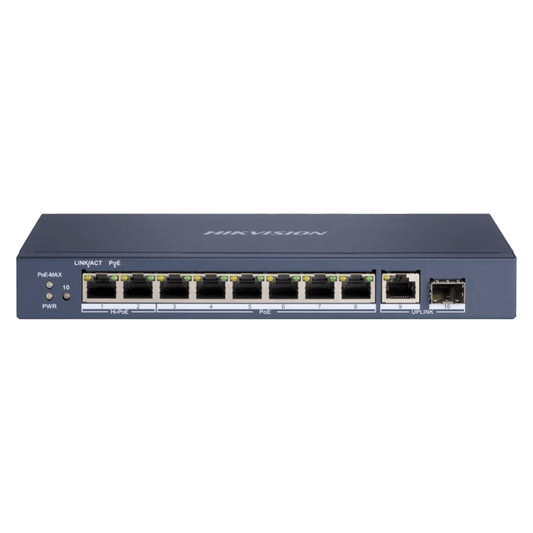 سويتش PoE هيك فيجن غير مُدار 8 منافذ Gigabit بقدرة 110 واط DS-3E0510HP-E - MadinaTaif