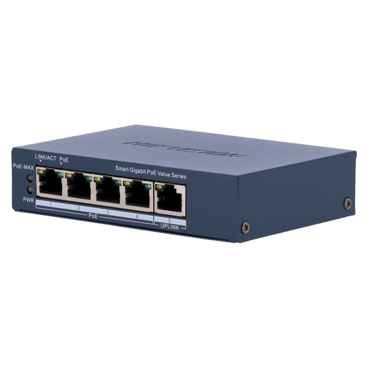 سويتش PoE هيك فيجن ذكي مُدار 4 منافذ Gigabit بقدرة 45 واط DS-3E1505P-EI/M - MadinaTaif