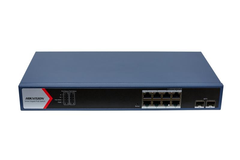 سويتش PoE هيك فيجن ذكي مُدار 8 منافذ Gigabit بقدرة 130 واط DS-3E1710HP-EI - MadinaTaif