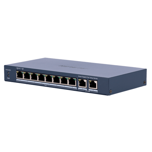 سويتش PoE هيك فيجن ذكي مُدار 8 منافذ Gigabit بقدرة 80 واط DS-3E1510P-EI/M(B) - MadinaTaif