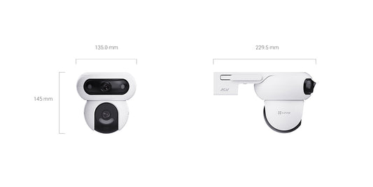 طقم كاميرا بالبطارية 4G بعدستين EZVIZ HB90x Dual مع لوح شمسي 8 واط - MadinaTaif