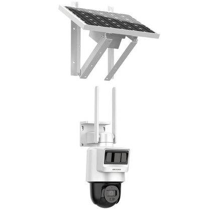 طقم كاميرا PT تعمل بالطاقة الشمسية بدقة 4 ميجابكسل مع شريحة 4G هيك فيجن DS-2DE2C400IWG-K/4G/C05S10 - MadinaTaif