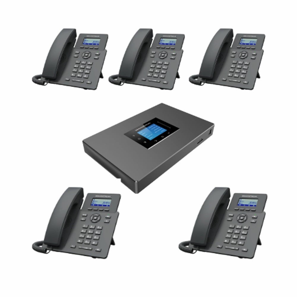 باقة سنترال جراند ستريم 2 خط IP GRP2601Pمع 5 هواتف UCM6302 - MadinahTaif Store