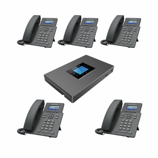 باقة سنترال جراند ستريم 2 خط IP GRP2601Pمع 5 هواتف UCM6302 - MadinahTaif Store