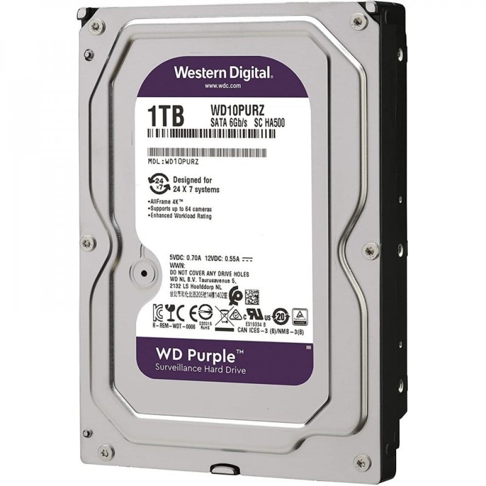 هارديسك ويسترن بيربل 1 تيرا بايت - westren pruple hradisk 1TB - MadinahTaif Store